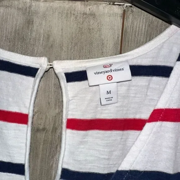 Vineyard Vines Patriotic Red White Blue Striped Romper - Picture 3 of 6